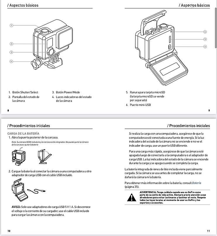 gopro camera instructions manual