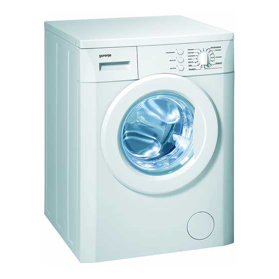 gorenje washing machine instruction manual