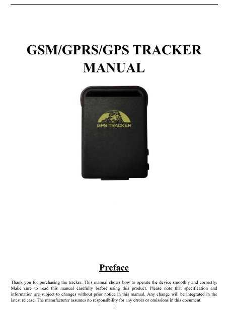 gps tracker instruction manual