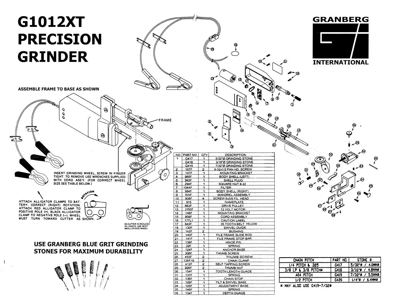 granberg file n joint instruction manual