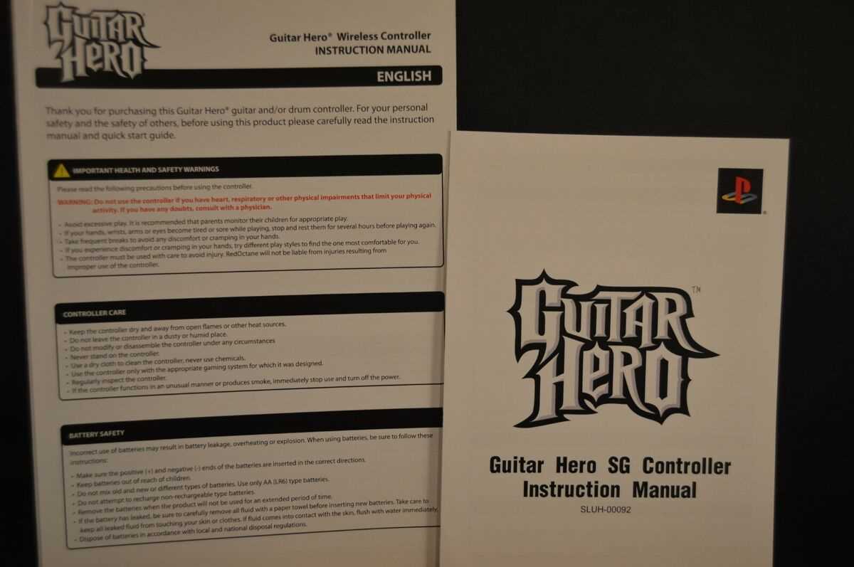 guitar hero 3 instruction manual