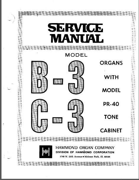 hammond organ instruction manual