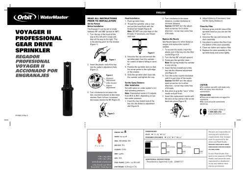 orbit sprinkler instruction manual