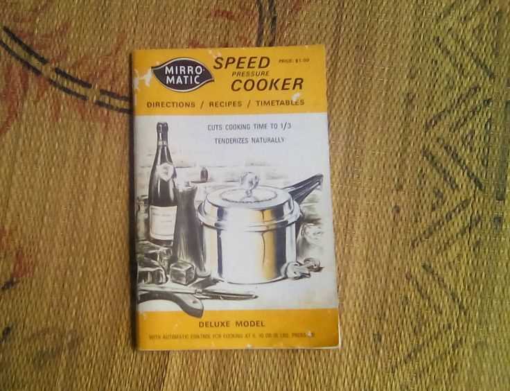 mirro matic pressure cooker instruction manual