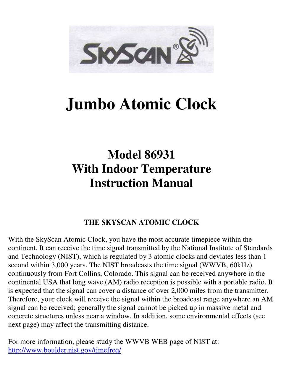 atomix wwvb clock instruction manual