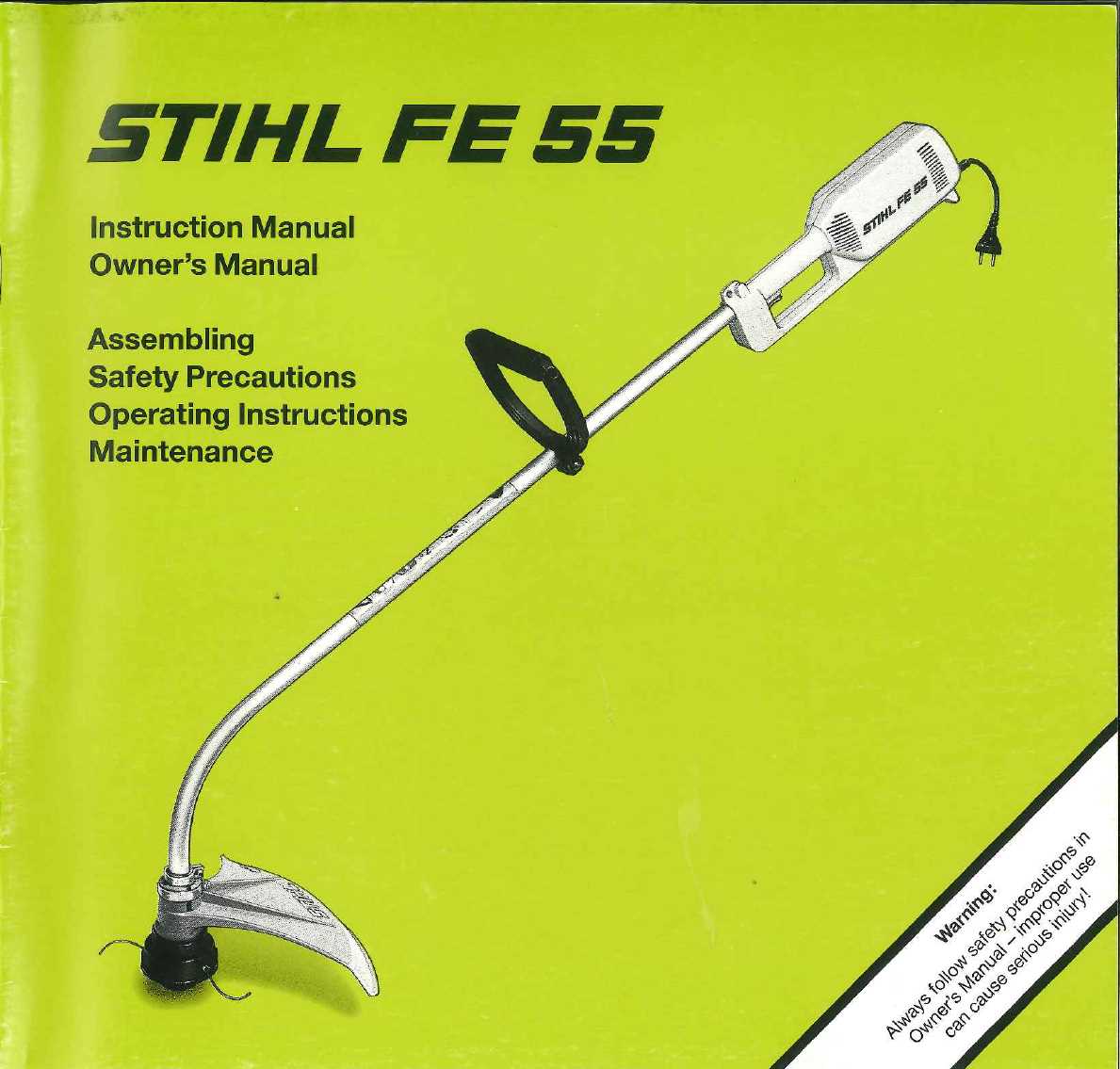 stihl fs 55 instruction manual