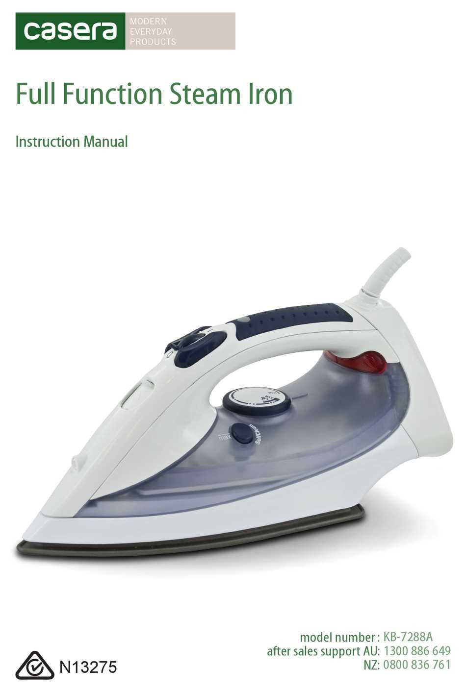 steam iron instruction manual