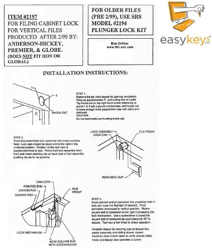 hon file cabinet instruction manual