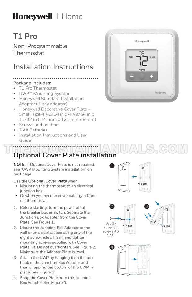 honeywell thermostat instruction manual