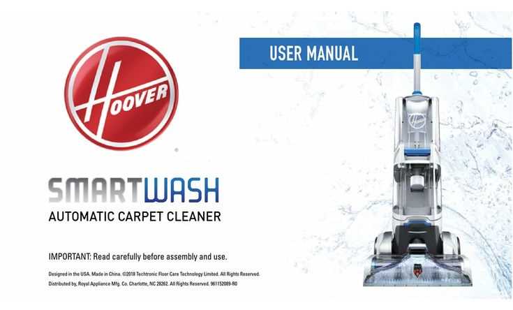 hoover smart wash instruction manual