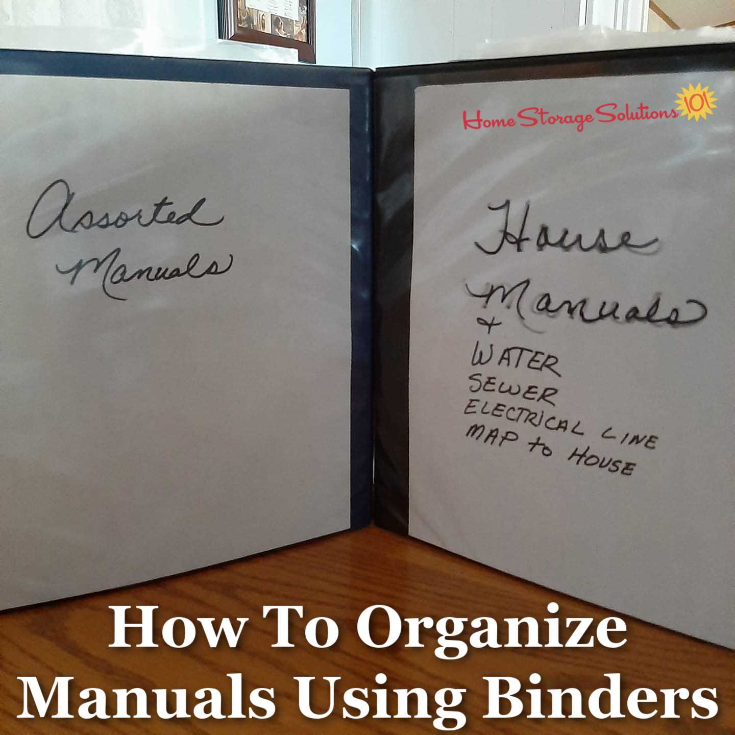 how to organize instruction manuals