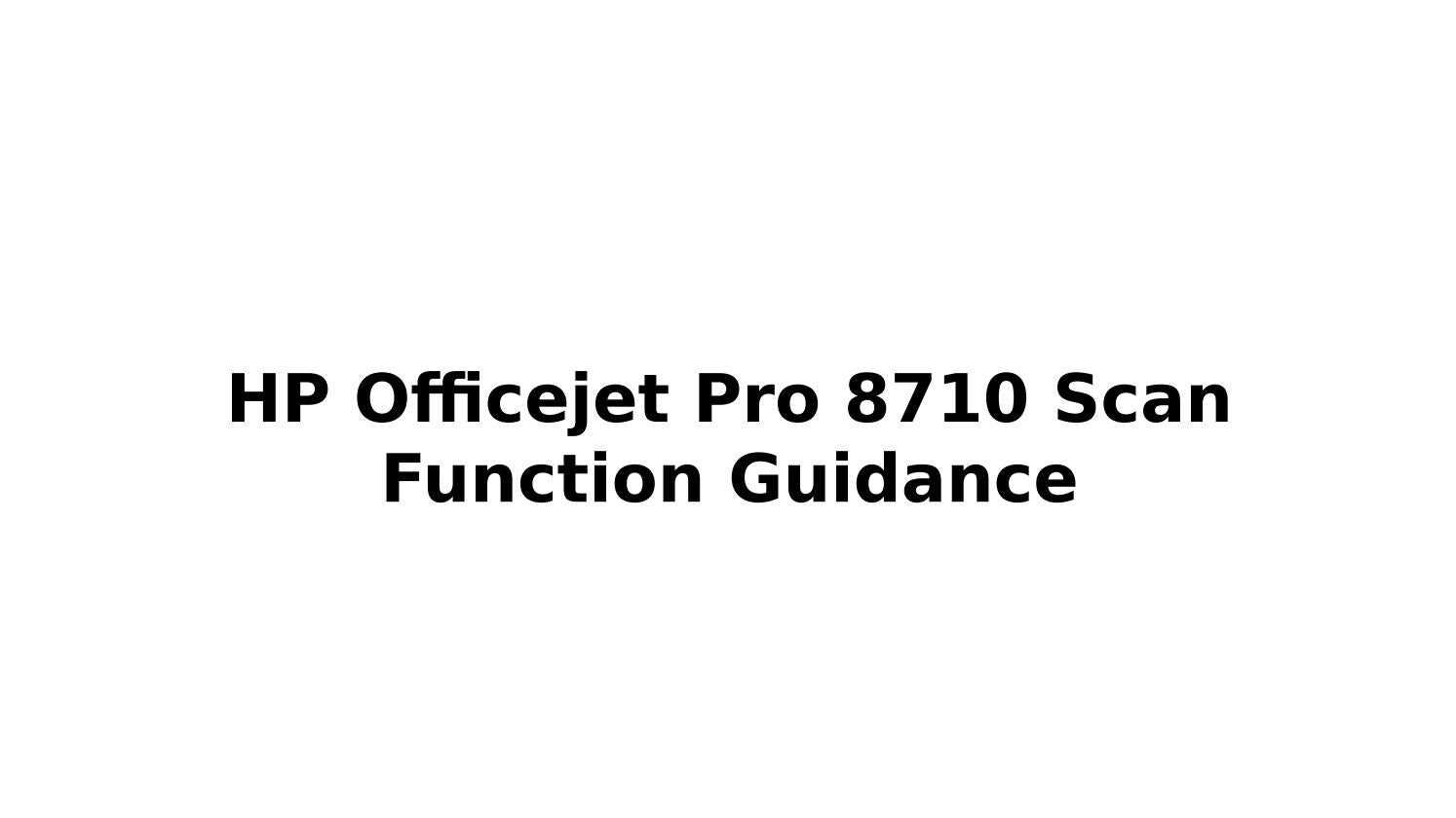 hp officejet pro 8710 instruction manual