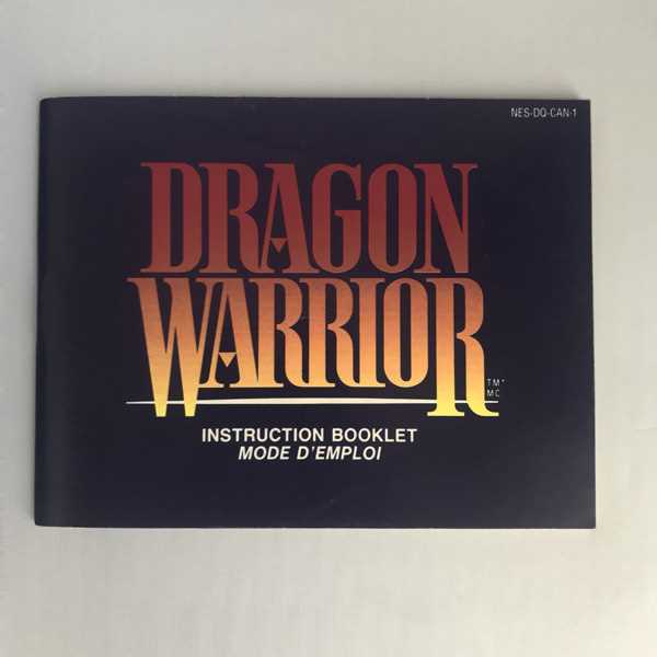 dragon warrior instruction manual