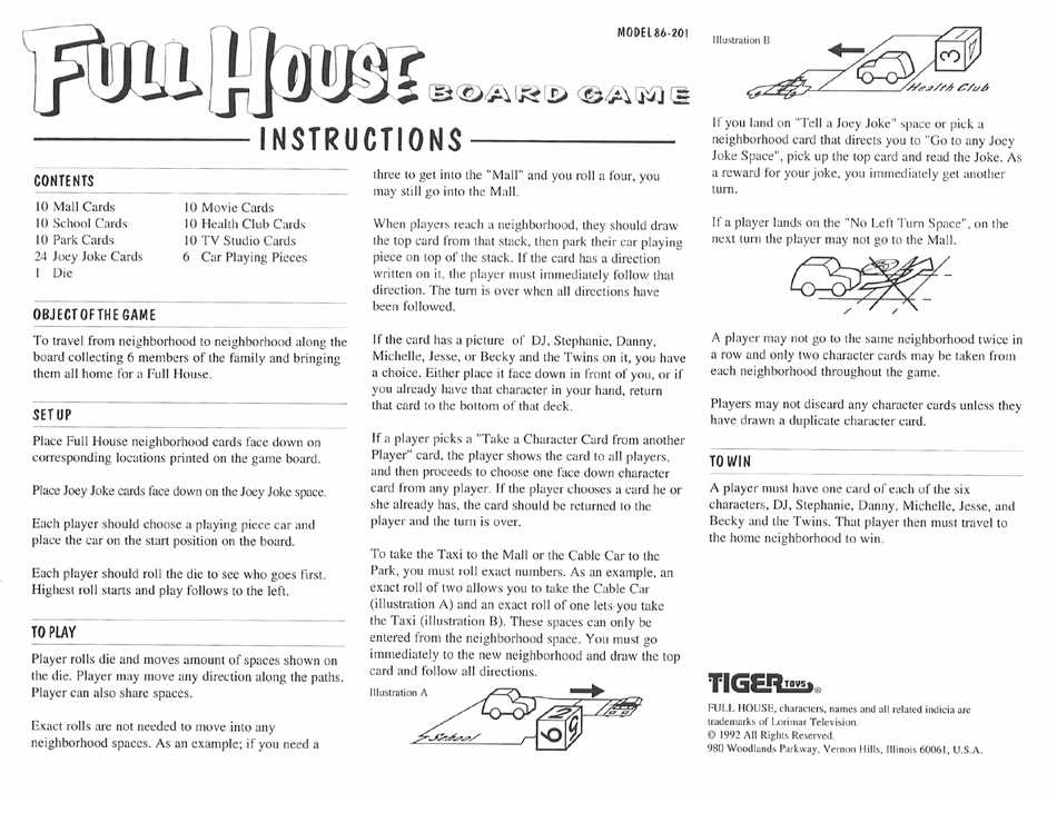 instruction manual board game