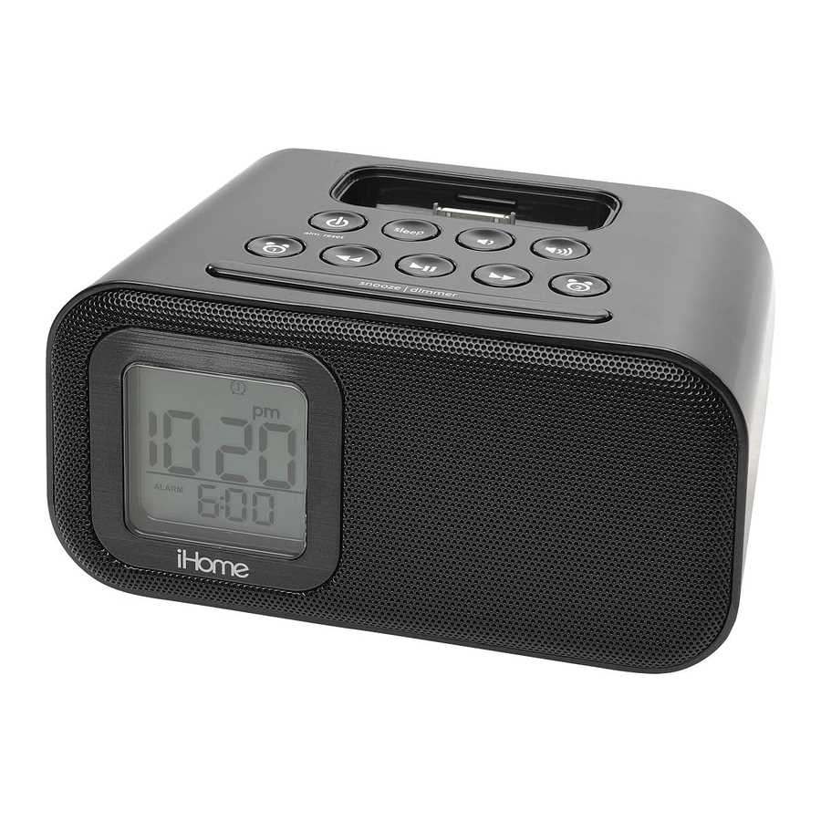 instruction manual for ihome clock radio