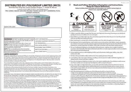 instruction manual for intex pool