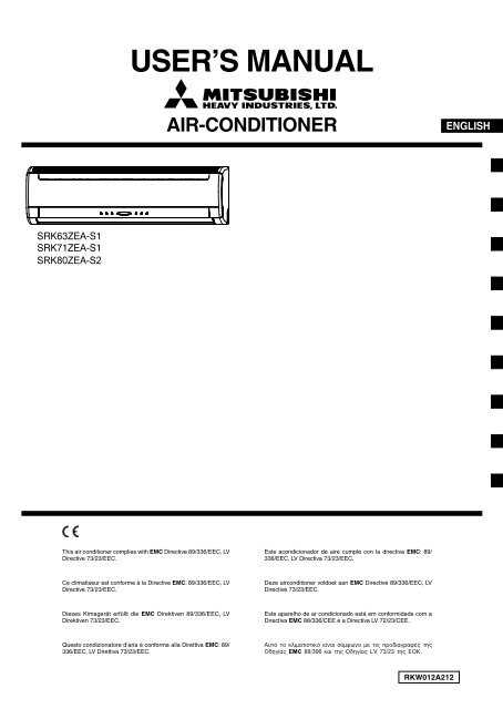 instruction manual for mitsubishi air conditioner