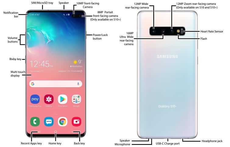 instruction manual for samsung galaxy s10e