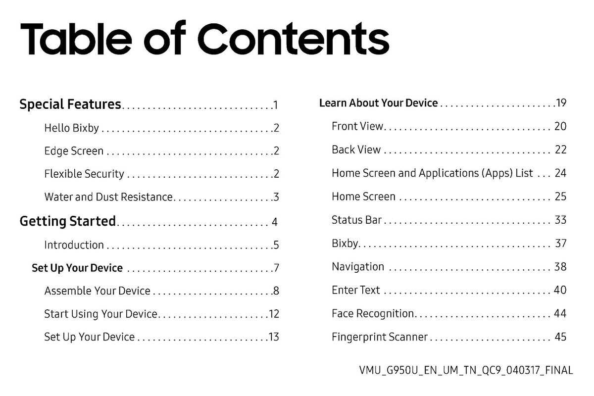 instruction manual for samsung galaxy s8