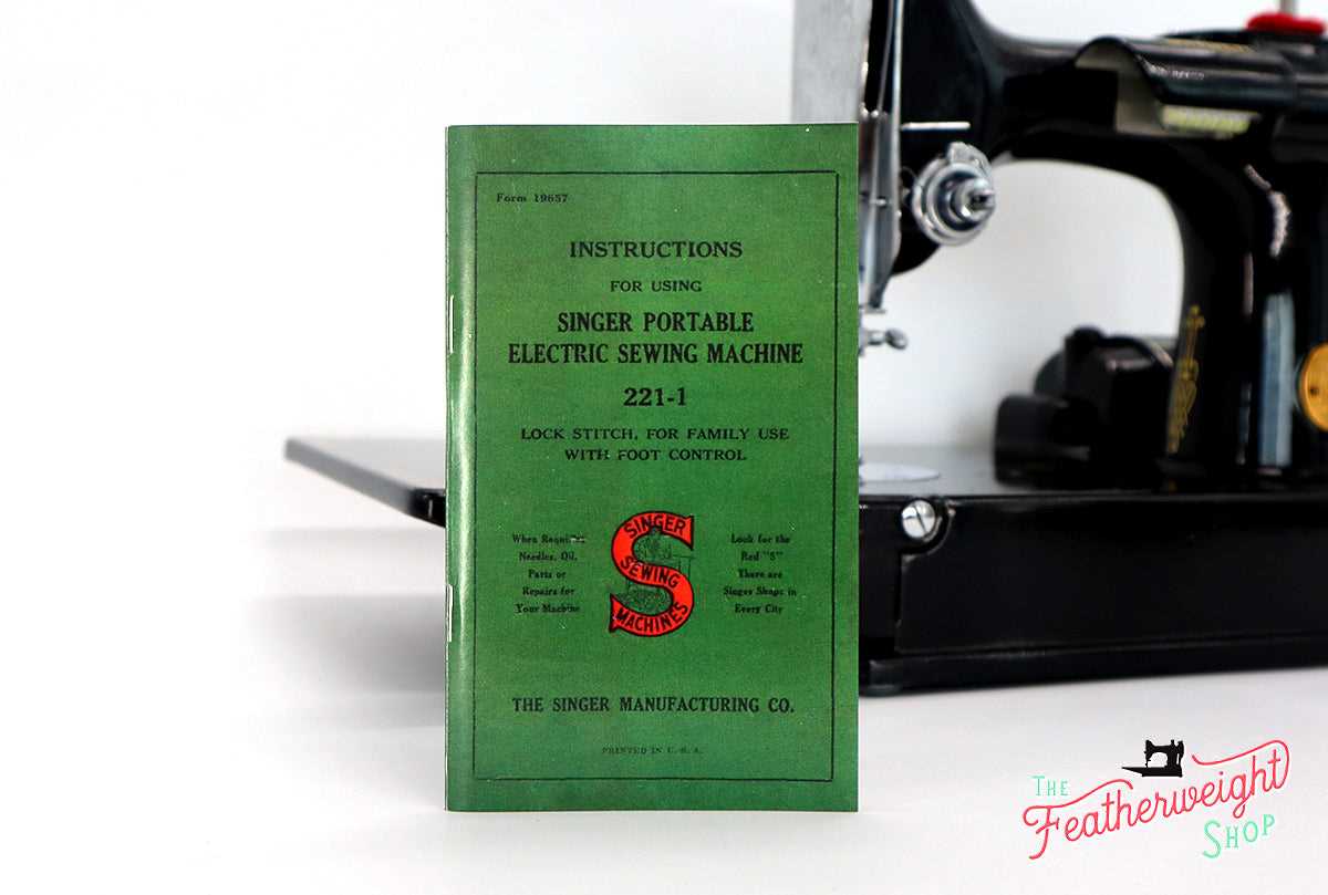 instruction manual for singer sewing machine