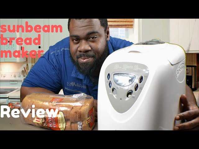 instruction manual for sunbeam bread maker