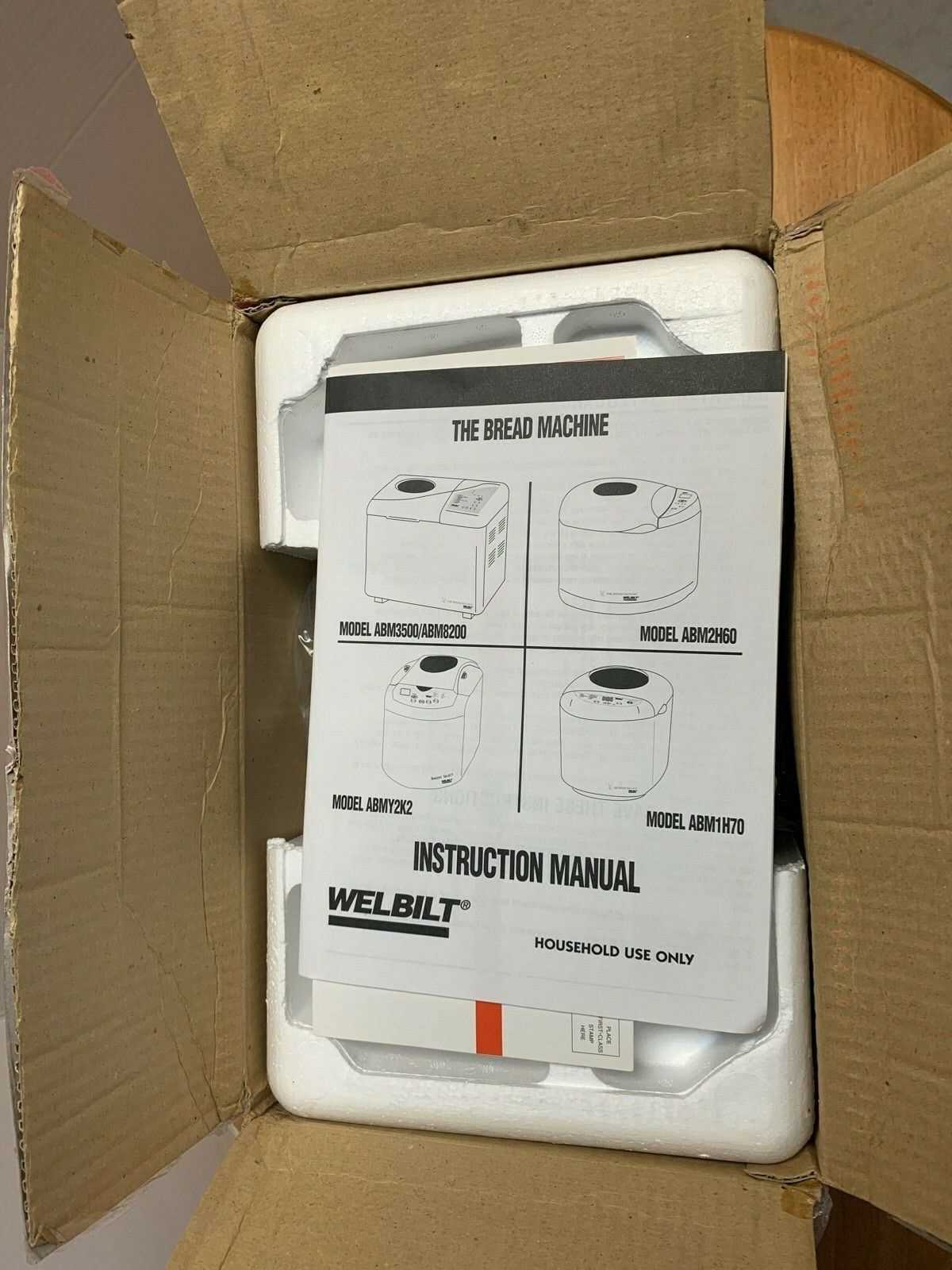 instruction manual for welbilt bread machine