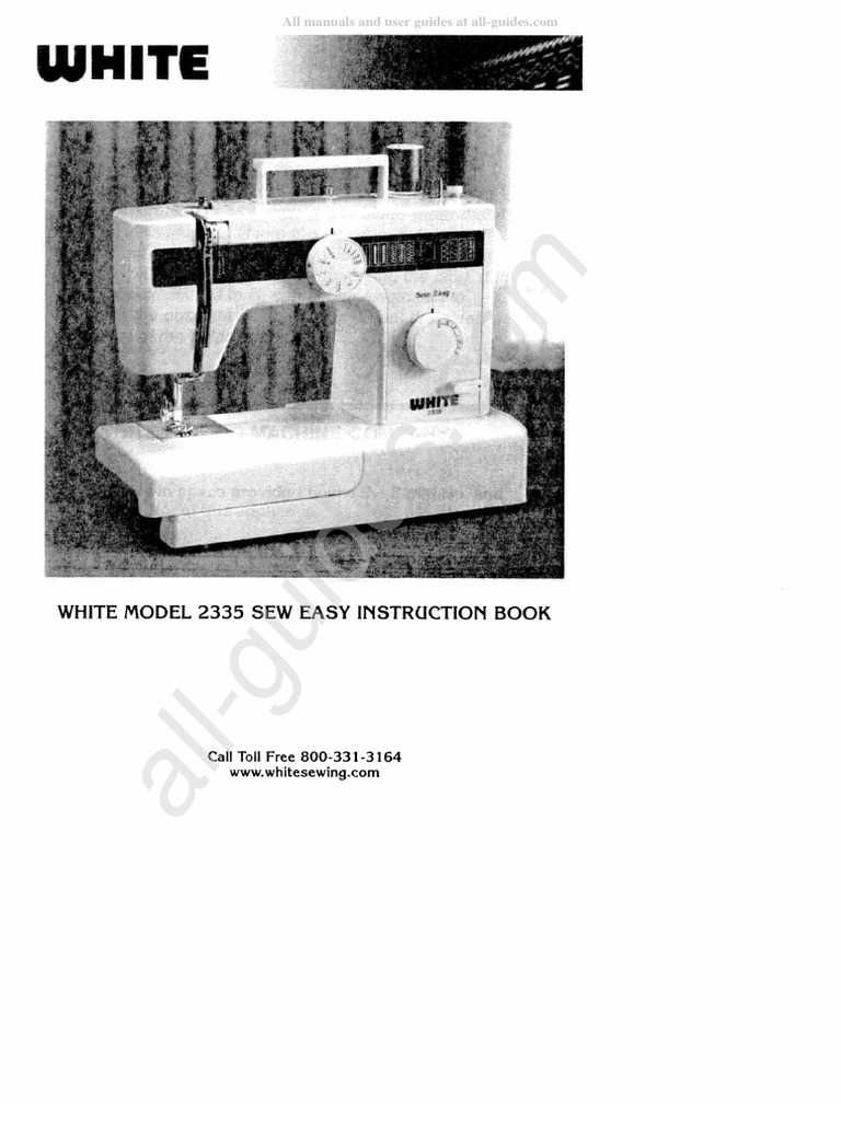 instruction manual for white sewing machine