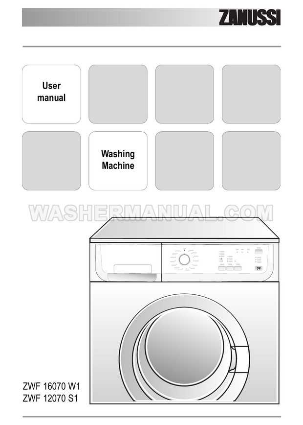 instruction manual for zanussi washing machine