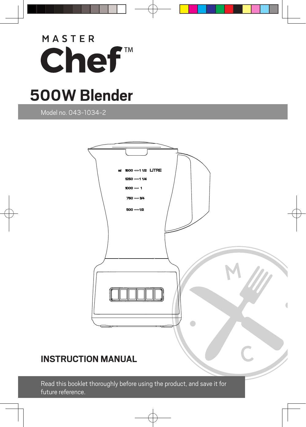 instruction manual of blender