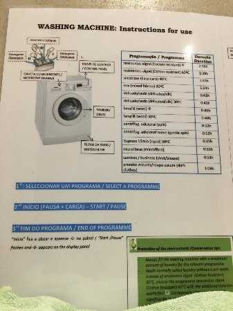 instruction manual of washing machine