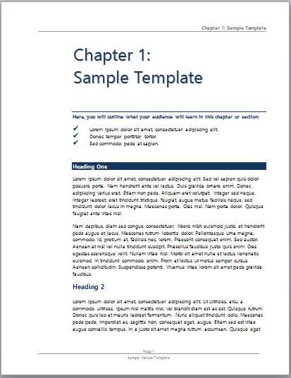 instruction manual template free