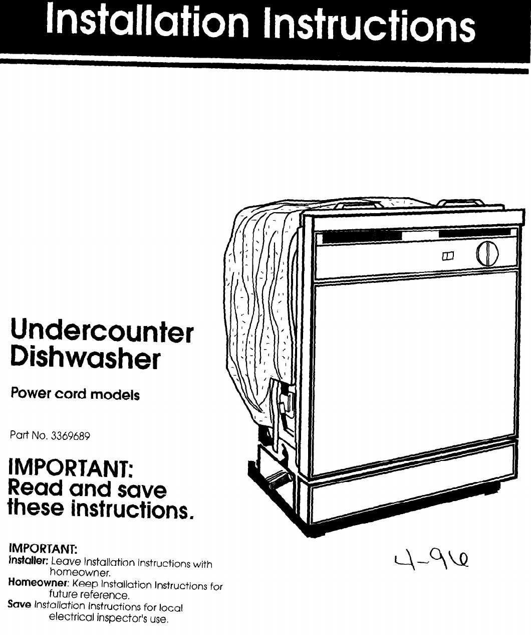 whirlpool dishwasher instruction manual