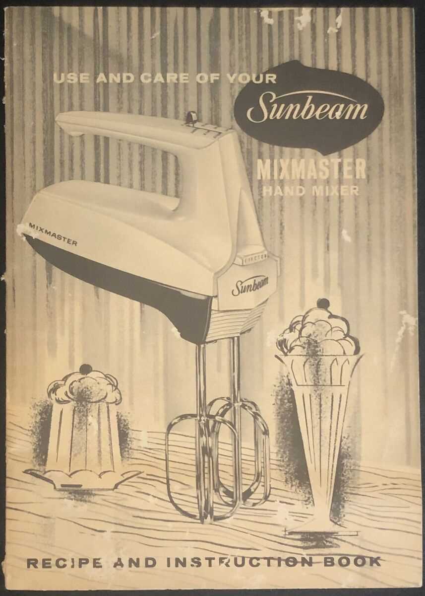 hand mixer instruction manual