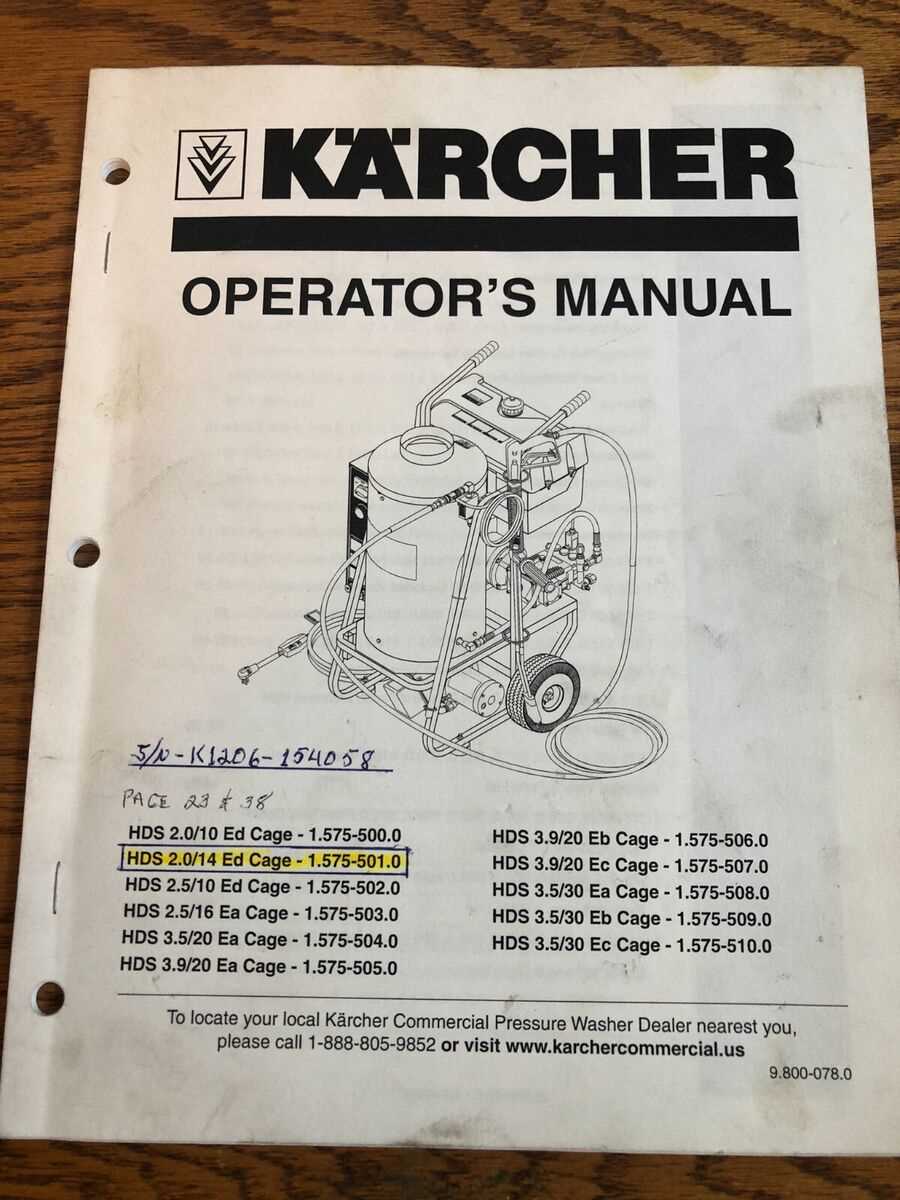 karcher pressure washer instruction manual