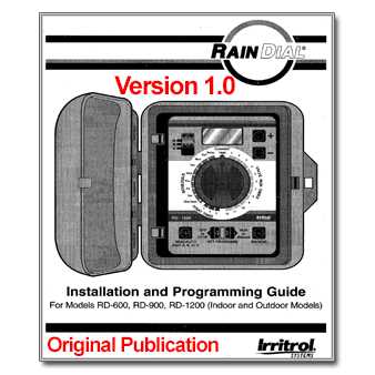 irritrol rd 600 instruction manual