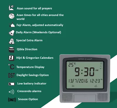 alfajr clock instruction manual cw 05