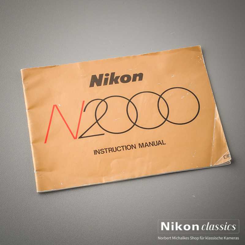 nikon n2000 instruction manual