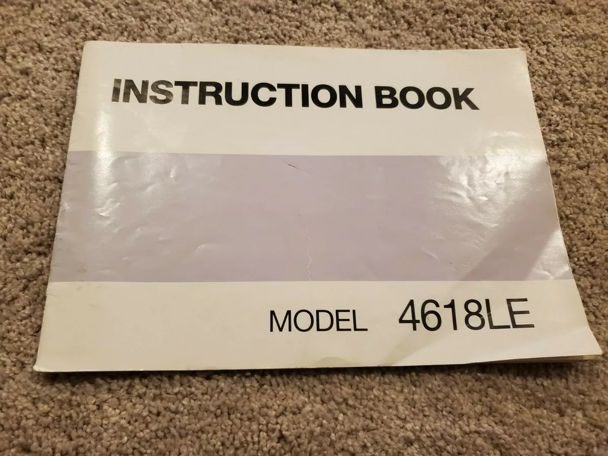 janome 4618le instruction manual