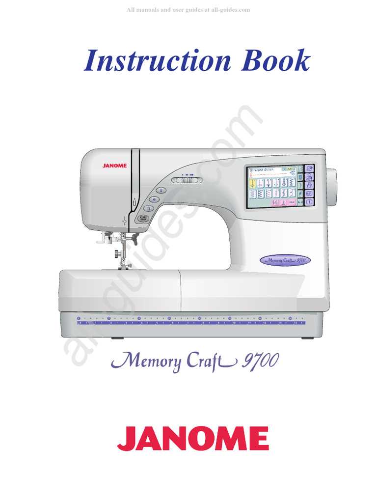 janome instruction manual free download