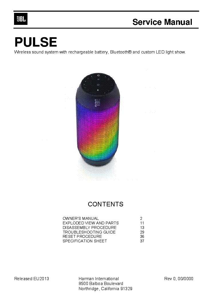 jbl pulse 4 instruction manual