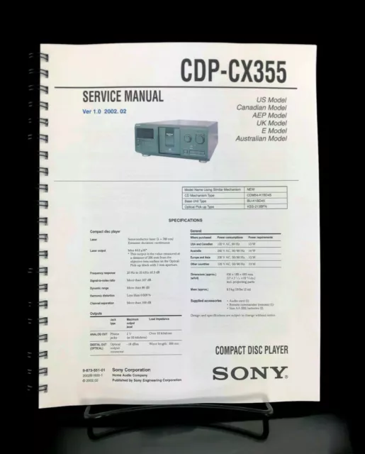 sony cdp cx355 instruction manual