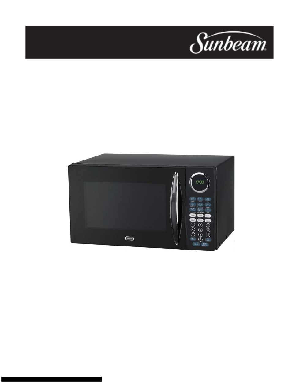 sunbeam microwave instruction manual