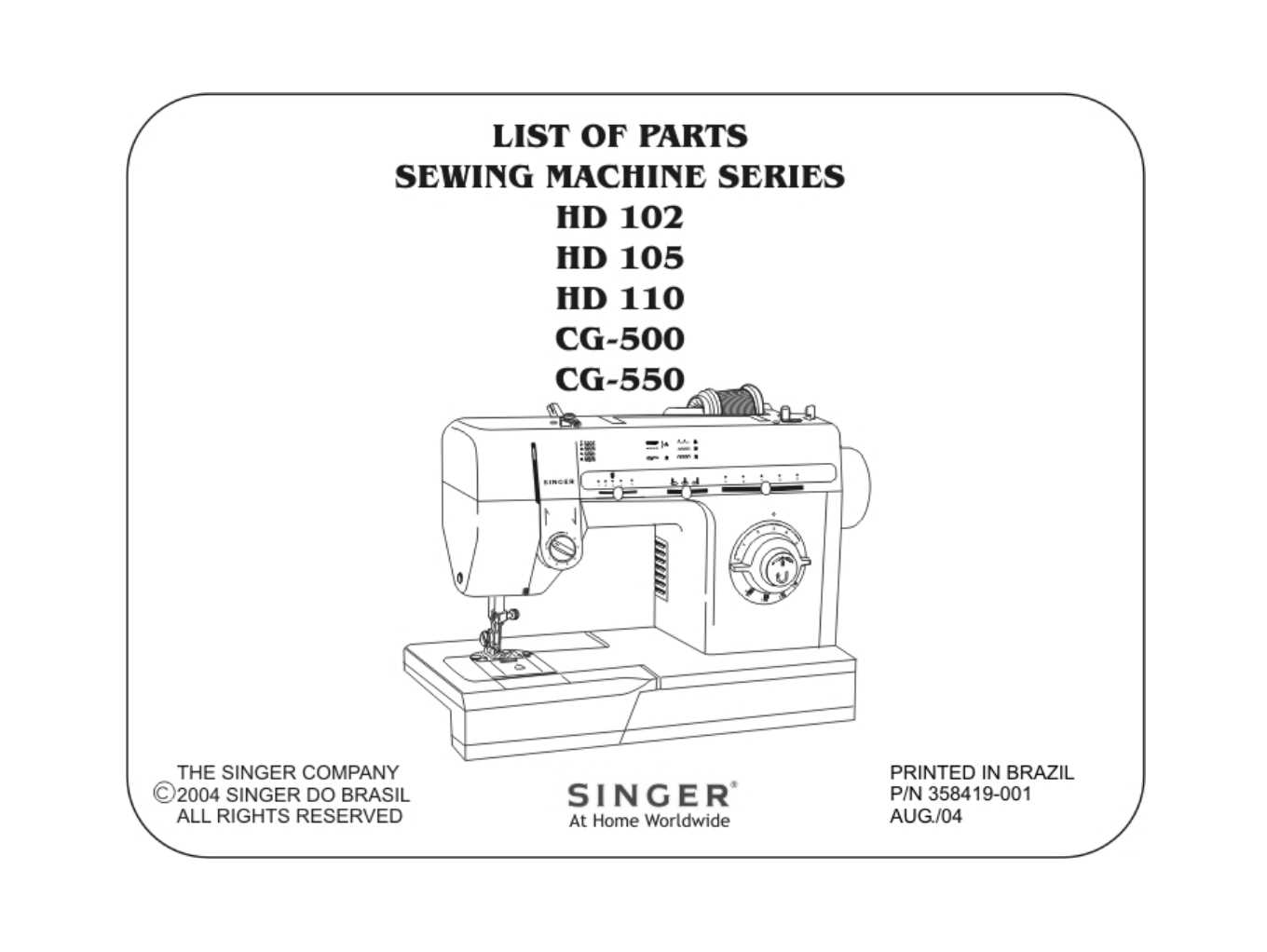 singer cg 550 c instruction manual