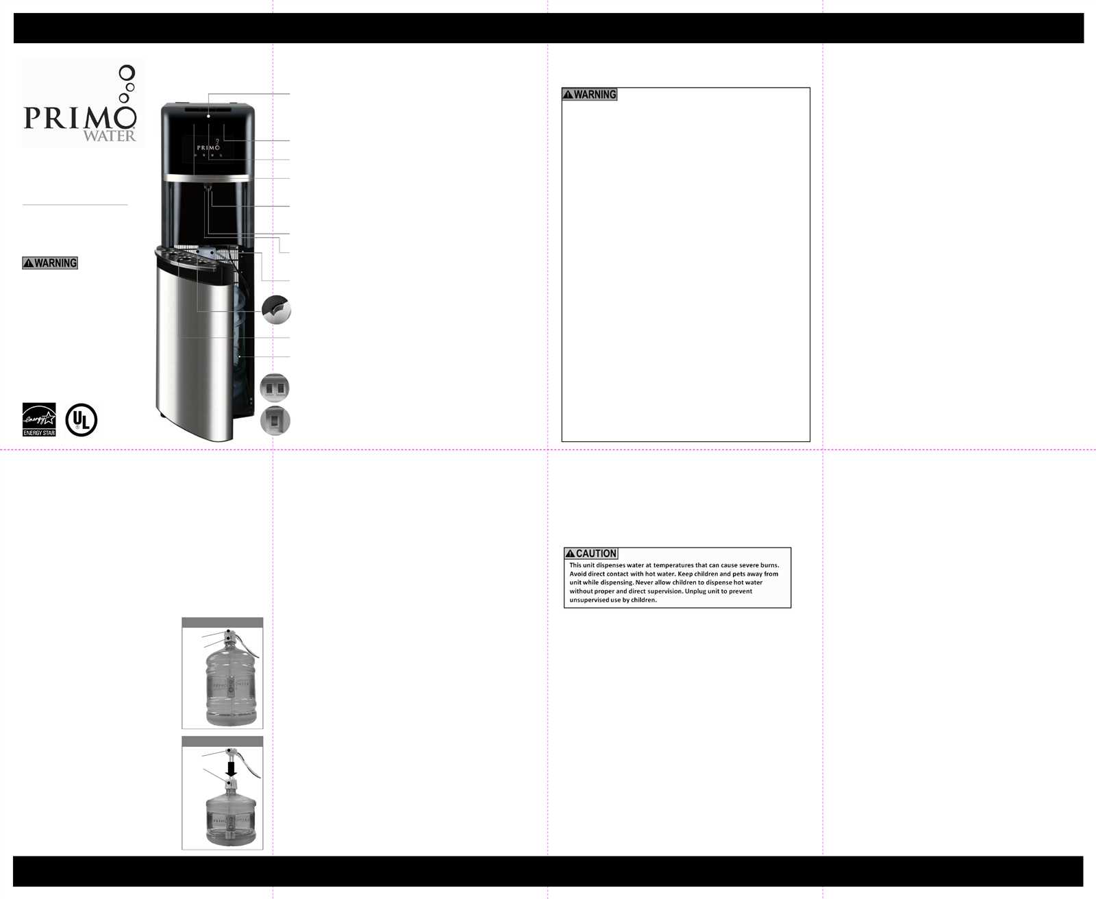 primo water dispenser instruction manual