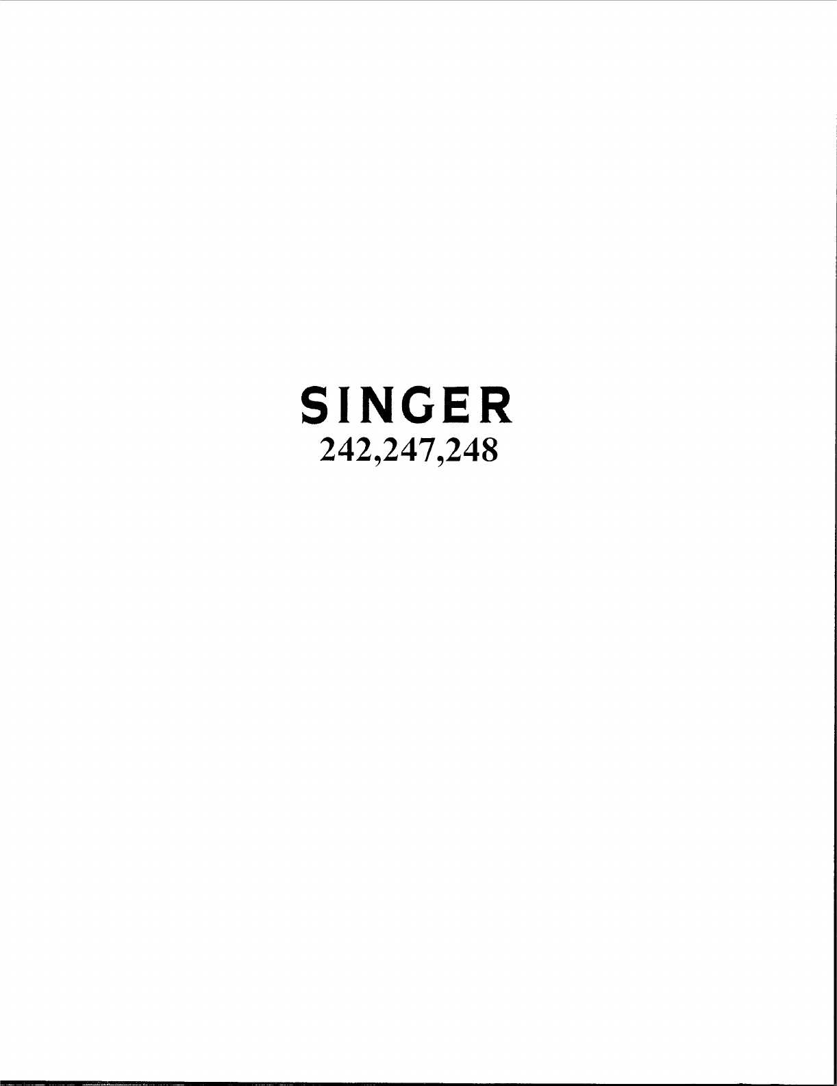 singer 247 sewing machine instruction manual