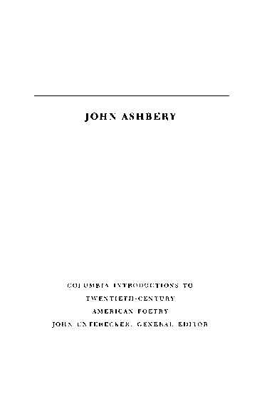 john ashbery instruction manual