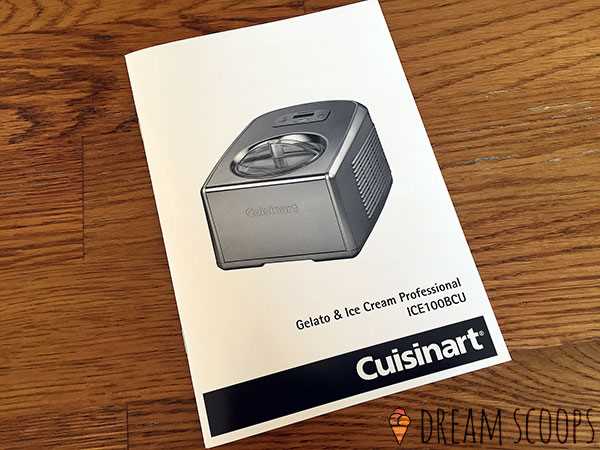 cuisinart ice cream maker instructions manual