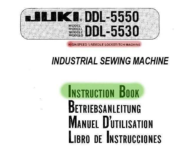 juki ddl 5550 6 instruction manual