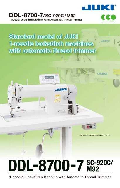 juki ddl 8700 7 instruction manual