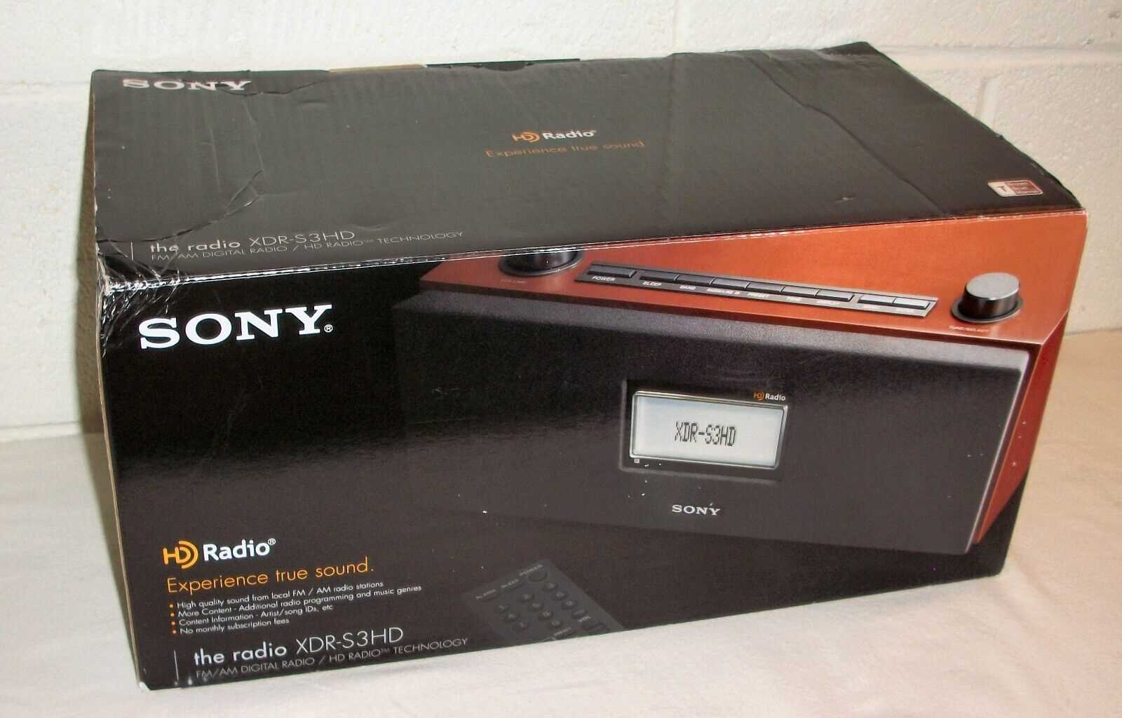 sony xdr s3hd hd radio instruction manual